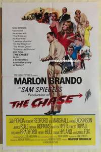c322 CHASE one-sheet movie poster '66 Marlon Brando, Jane Fonda