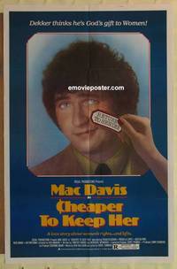 c326 CHEAPER TO KEEP HER one-sheet movie poster '80 Mac Davis