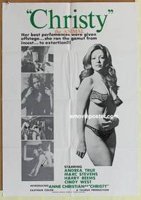 c334 CHRISTY one-sheet movie poster '76 Andrea True, Harry Reems