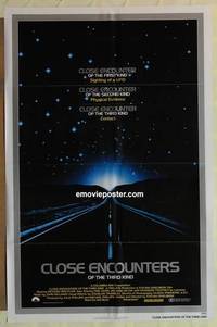 c349 CLOSE ENCOUNTERS OF THE THIRD KIND one-sheet movie poster '77 Spielberg