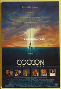 c356 COCOON THE RETURN one-sheet movie poster '88 Courtney Cox, Don Ameche