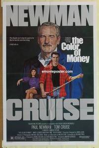 c360 COLOR OF MONEY one-sheet movie poster '86 Paul Newman, Tom Cruise