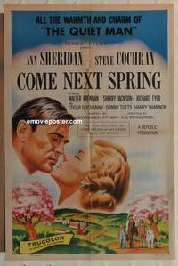 c362 COME NEXT SPRING one-sheet movie poster '56 Ann Sheridan, Cochran