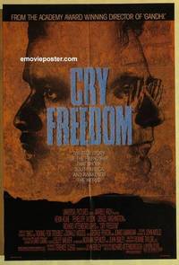 c401 CRY FREEDOM one-sheet movie poster '87 Kevin Kline, Washington