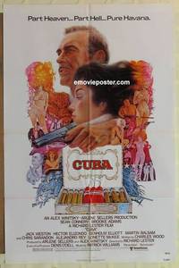 c405 CUBA one-sheet movie poster '79 Sean Connery, Brooke Adams, cool art!
