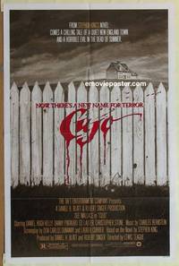 c406 CUJO one-sheet movie poster '83 Stephen King, St. Bernard horror!