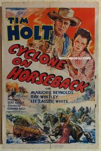 c408 CYCLONE ON HORSEBACK one-sheet movie poster '41 Tim Holt