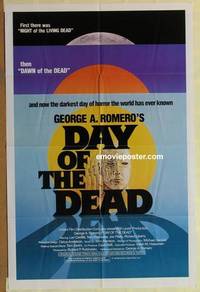 c436 DAY OF THE DEAD one-sheet movie poster '85 George Romero sequel!