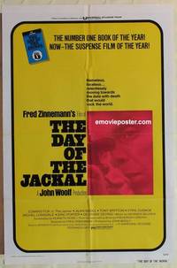c437 DAY OF THE JACKAL one-sheet movie poster '73 Fred Zinnemann