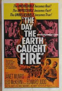 c438 DAY THE EARTH CAUGHT FIRE one-sheet movie poster '62 Janet Munro