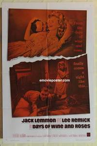 c441 DAYS OF WINE & ROSES one-sheet movie poster '63 Jack Lemmon, Remick