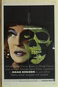 c444 DEAD RINGER one-sheet movie poster '64 Bette Davis, Karl Malden