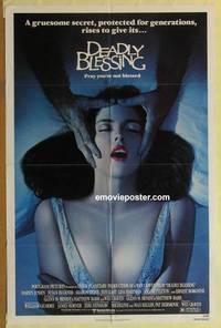 c448 DEADLY BLESSING one-sheet movie poster '81 Wes Craven, horror!