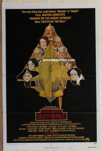 c454 DEATH ON THE NILE one-sheet movie poster '78 Peter Ustinov, Amsel art!
