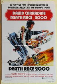 c455 DEATH RACE 2000 one-sheet movie poster '75 Roger Corman, Carradine
