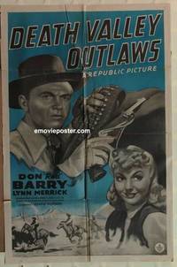 c456 DEATH VALLEY OUTLAWS one-sheet movie poster '41 Red Barry, Merrick