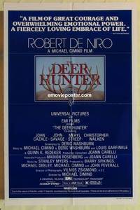 c461 DEER HUNTER one-sheet movie poster '78 Robert De Niro, Chris Walken