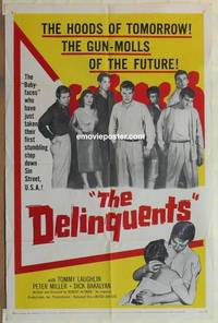 c462 DELINQUENTS one-sheet movie poster '57 pre-Billy Jack Tom Laughlin!