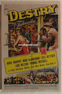 c471 DESTRY one-sheet movie poster '54 Audie Murphy, western