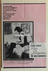 c476 DIARY OF A CHAMBERMAID Span/US one-sheet movie poster '65 Bunuel