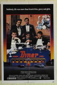 c486 DINER one-sheet movie poster '82 Barry Levinson, Guttenberg, Rourke