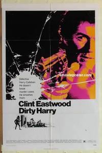 c490 DIRTY HARRY one-sheet movie poster '71 Clint Eastwood classic!