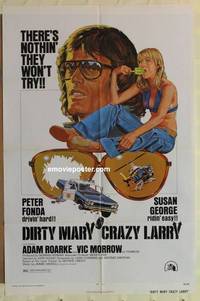 c491 DIRTY MARY CRAZY LARRY style B one-sheet movie poster '74 Peter Fonda