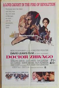 c503 DOCTOR ZHIVAGO one-sheet movie poster '65 David Lean epic!