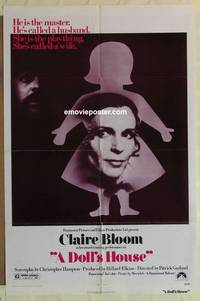 c509 DOLL'S HOUSE one-sheet movie poster '73 Hopkins, Claire Bloom