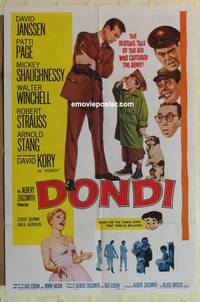 c510 DONDI one-sheet movie poster '61 David Janssen, Walter Winchell