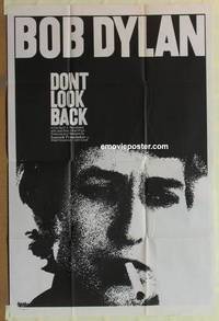 c513 DON'T LOOK BACK one-sheet movie poster '67 great Bob Dylan image!