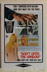 c517 DON'T OPEN THE WINDOW one-sheet movie poster '76 sci-fi horror!