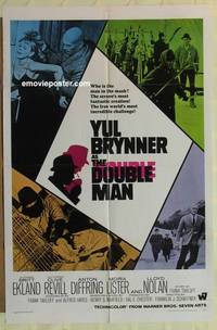 c518 DOUBLE MAN one-sheet movie poster '67 Yul Brynner, Britt Ekland