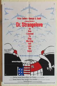 c522 DR STRANGELOVE one-sheet movie poster '64 Scott, Stanley Kubrick