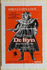 c523 DR SYN ALIAS THE SCARECROW one-sheet movie poster R75 Walt Disney