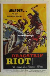 c530 DRAGSTRIP RIOT one-sheet movie poster '58 classic cycle!