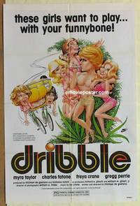 c533 DRIBBLE one-sheet movie poster '79 wild sexy marijuana & girls image!
