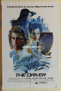 c534 DRIVER one-sheet movie poster '78 Walter Hill, Ryan O'Neal, cool art!