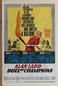 c541 DUEL OF CHAMPIONS one-sheet movie poster '64 Alan Ladd, Italian!