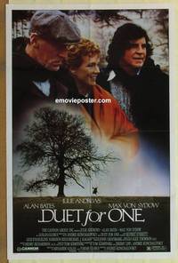 c543 DUET FOR ONE one-sheet movie poster '86 Julie Andrews, violin!
