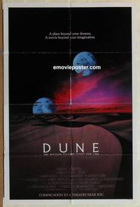 c546 DUNE 2 moon advance one-sheet movie poster '84 David Lynch sci-fi epic!