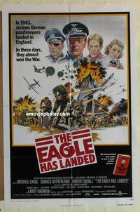 c550 EAGLE HAS LANDED one-sheet movie poster '77 Michael Caine, WWII!