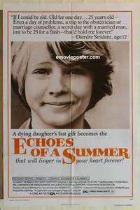 c552 ECHOES OF A SUMMER one-sheet movie poster '76 young Jodie Foster!
