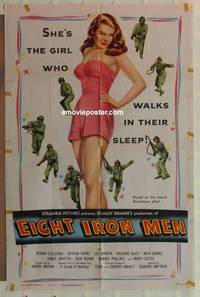 c557 EIGHT IRON MEN one-sheet movie poster '52 Lee Marvin, Mary Castle