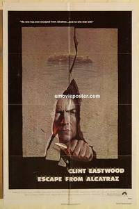 c584 ESCAPE FROM ALCATRAZ one-sheet movie poster '79 Clint Eastwood