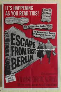 c585 ESCAPE FROM EAST BERLIN one-sheet movie poster '62 Robert Siodmak
