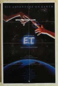 c586 ET one-sheet movie poster '82 Steven Spielberg, Drew Barrymore