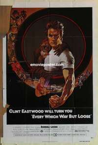 c590 EVERY WHICH WAY BUT LOOSE one-sheet movie poster 78 Eastwood