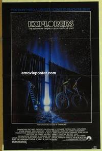 c602 EXPLORERS one-sheet movie poster '85 River Phoenix, Joe Dante