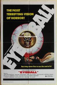 c606 EYEBALL one-sheet movie poster '74 wild skull in eyeball image!